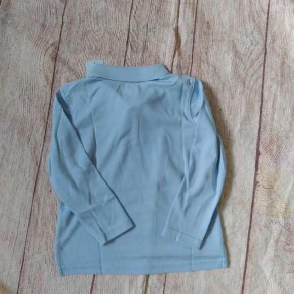 Cat n Jack light blue long sleeve polo sz 4T NWT - Picture 3 of 3